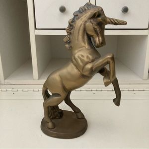 Vintage 80’s Brass Unicorn Figure Decor